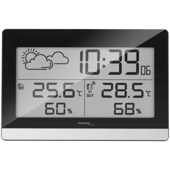 Technoline WS 9255 meteoroloģiskā stacija, melna/sudraba