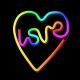 Forever Light FLRN02 RGB LED Neons LOVE W SERCU ar pulti