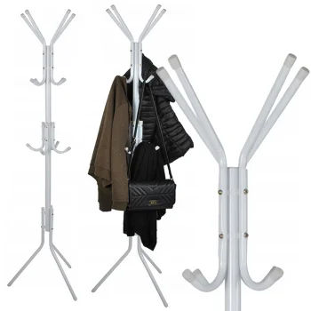 Grīdas pakaramais drēbēm un virsdrēbēm, 174cm, balts