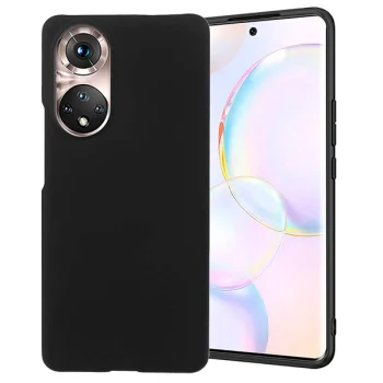 Huawei Nova 9 (NAM-AL00, NAM-LX9) / Honor 50 Silicone Color Case Cover, Black | Silikona Vāciņš Maciņš Apvalks...