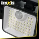 Izoxis solārā dārza lampa ar 180 LED, kustības un krēslas sensoru, IP65, melna