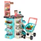 Bērnu Rotaļu Lielveikala Kases Aparāts + Pārtikas Grozs Iepirkšanās Ratiņi | Kids Toy Supermarket Shop Cash...