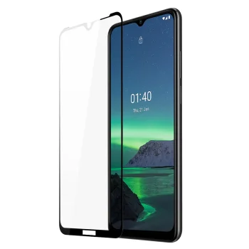Dux Ducis aizsargstikls Nokia 1.4, 9H pilna pārklājuma ar rāmi, caurspīdīgs