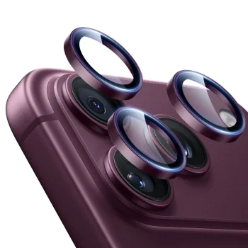 Kameras aizsargstikls ESR Armorite priekš iPhone 18 Pro / 18 Pro Max, tumši sarkans