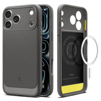Vāciņš Spigen Rugged Armor Mag, iPhone 18 Pro Max / 17 Pro Max, pelēks