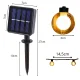 Saules bateriju dārza virtene 20 LED, silti balta