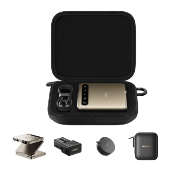 AURZEN Zip pārnēsājamais DLP projektors (AU-PJ-ZP001M-EUGD0), 720p, 5000 mAh komplekts