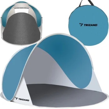 Trizand pludmales telts 145x100x70cm, Tirkīza/Balta