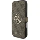Atverams vāciņš Guess Book 4G Metal Logo priekš iPhone 17 Pro, brūns
