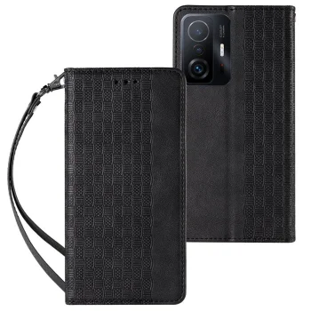 Magnet Strap Case maciņš Samsung Galaxy A12 5G melns