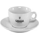 Gaggia Milano kapučīno tasīšu komplekts (4 gab. ar apakštasītēm), balts