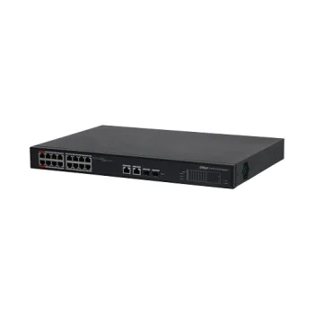 PoE komutators S4101-16ET2GF-240-C 16x 100Mbps + 2x Combo Gigabit Uplink 240W