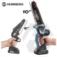 Akumulatora ķēdes zāģis Humberg HM-437, 850 W, 2x 2.0 Ah, ar 8\" un 10\" sliedēm un koferi