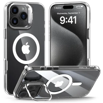 Tech-Protect iPhone 16 Pro vāciņš MagStand MagSafe, caurspīdīgs