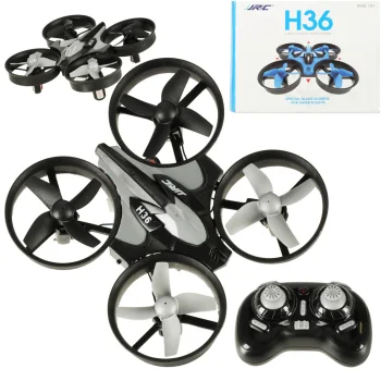 JJRC H36 Mini RC drons ar 6 asu žiroskopu un LED, melns