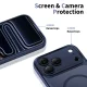 Tech-Protect Magpeak MagSafe CC vāciņš iPhone 17 Pro Max — matēts tumši zils | Phone Case Cover