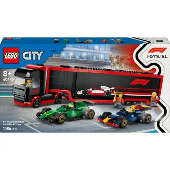 LEGO City 60445 F1 kravas automašīna ar RB20 un AMR24