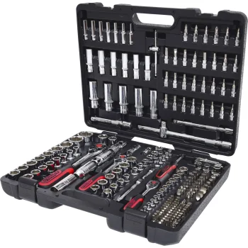 KS Tools CHROMEplus muciņu komplekts 1/4", 3/8", 1/2", 195 gab.
