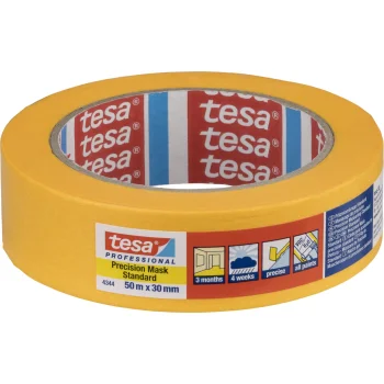 Tesa Professional 4344 krāsotāju līmlente 50 m x 30 mm, dzeltena
