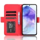 Samsung Galaxy A35 ( SM-A356E/DS ) Multiple Card Slots Design Wallet Stand Leather Book Case Cover, Red | Telefona...