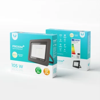 LED prožektors Forever Light PROXIM II 20W 4500K IP66, melns