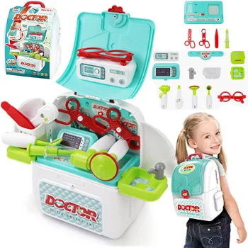 Bērnu rotaļu medicīniskais komplekts mugursomā 837 008-965A | Kids Doctor Set