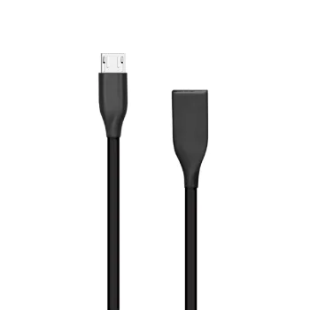 Extra Digital USB uz Micro USB silikona kabelis, 2m, melns
