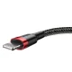 Baseus Cafule USB uz Lightning Kabelis, 1.0 m, 2.4A, Sarkans/Melns