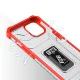 Triecienizturīgs vāciņš iPhone 12 mini ar gredzenu Crystal Ring Case, sarkans
