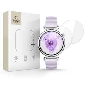 Aizsargstikls Tech-Protect Glass Fit+ Huawei Watch GT 6 41 mm (2 gab.), caurspīdīgs