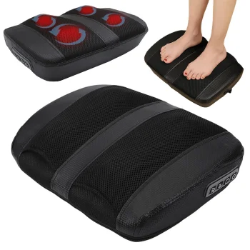 Elektriskais Shiatsu pēdu masieris ar sildīšanu Melns