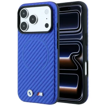 BMW M Carbon Printed Ring MagSafe vāciņš iPhone 17 Pro Max / 18 Pro Max, zils