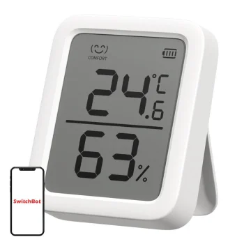 Termometrs un higrometrs SwitchBot Meter Plus W2301500, 3", balts