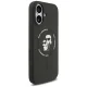 Karl Lagerfeld vāciņš iPhone 17 Silicone Karl&Choupette Ring MagSafe, melns