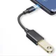 USB-C uz USB-A 3.0 OTG adaptera kabelis (19 cm, 60W) Melns
