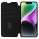 Atverams vāciņš Nillkin Qin Leather Pro Case iPhone 14 Plus ar kameras vāciņu, melns