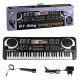 Bērnu klavieres tastatūra sintezators ar mikrofonu, 61 taustiņš | Children\'s Piano Synthesizer with Microphone
