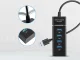 4 portu USB 3.0 sadalītājs, melns