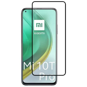 5D Aizsargstikls Xiaomi Mi 10T / Mi 10T Pro, Melns Pilna Pārklājuma (Tempered Glass)