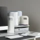 Ergo Office ER-441 galda organizators ar atvilktni un bezvadu lādētāju, balts