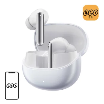 Bezvadu austiņas TWS QCY MeloBuds Pro HT08, ANC, Bluetooth 5.3, baltas