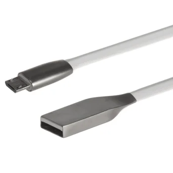 Maclean MCTV-833W plakans Micro-USB kabelis, 1m, Balts