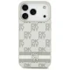 DKNY Checkered with Printed Stripes vāciņš iPhone 17 Pro, bēšs