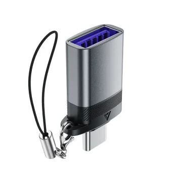 USB-C pāreja Acefast J7 USB-A uz USB-C, pelēka