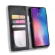 Xiaomi Mi 9 Lite / CC9 / CC9mt Vintage Style Magnetic Leather Wallet Case Cover, Black | Telefona Vāciņš Maciņš...