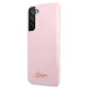 Guess Silicone Script vāciņš Samsung Galaxy S22 Plus, Lavandas rozā