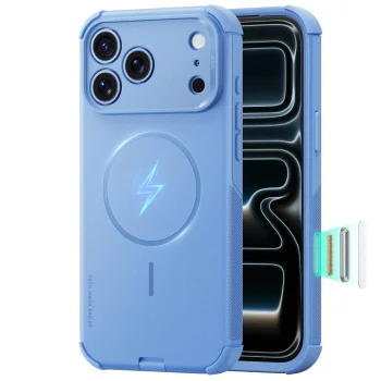 ESR Cyber Tough MagSafe vāciņš iPhone 18 Pro Max / 17 Pro Max, gaiši zils