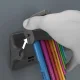 Sešskaldņu atslēgu komplekts Wera 950/9 Hex-Plus Multicolour 3, 9 gab.