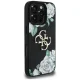 Aizsargvāciņš Guess Grained Roses Big 4G logo iPhone 16 Pro Max, melns