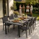 Dārza galds MultiGarden 180x90 cm 8 personām, pelēks